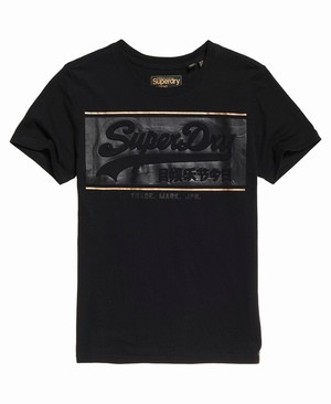 Superdry Vintage Logo Block Icon Női Pólók Fekete | GXCVQ2459